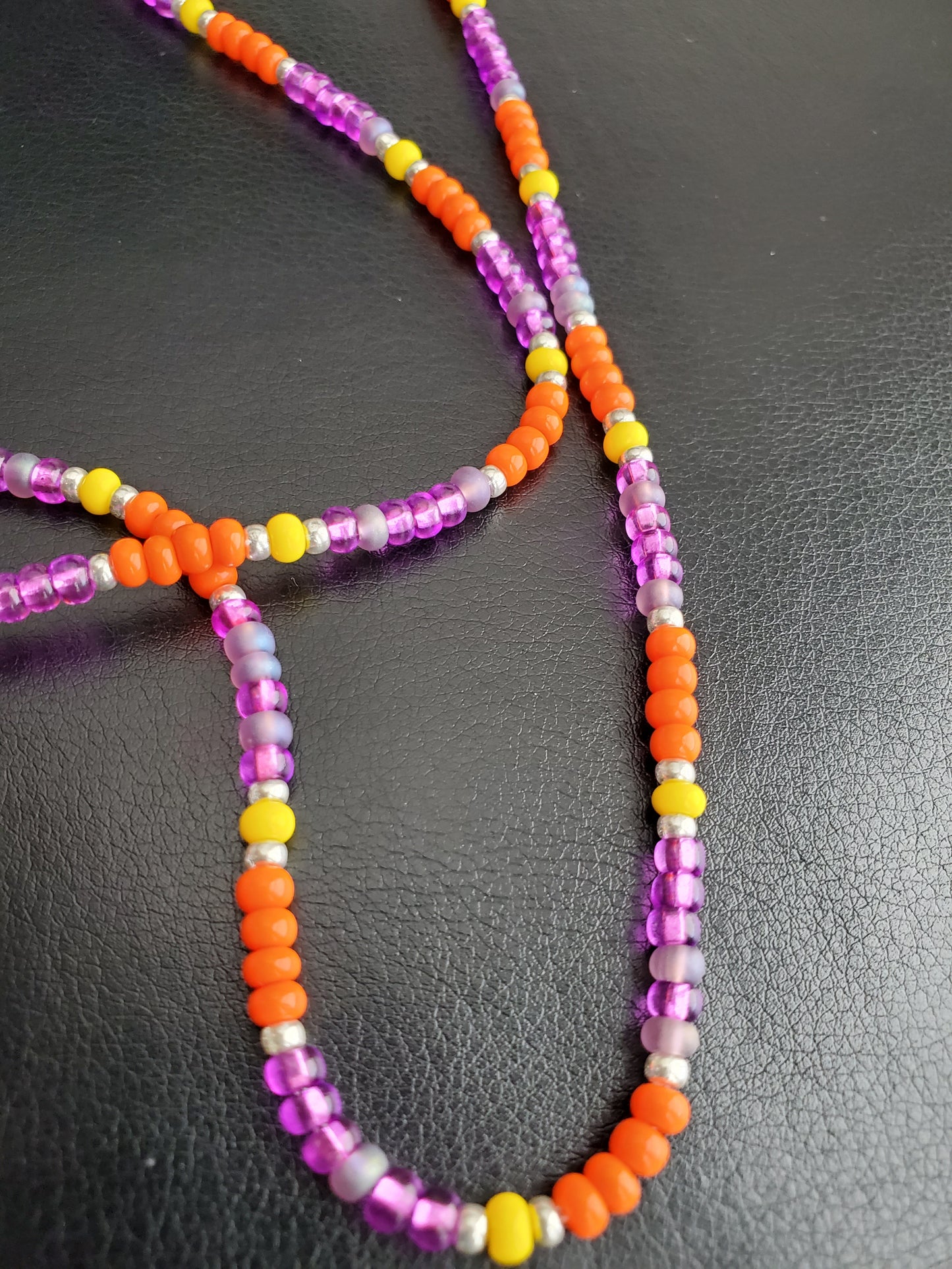 triple colored waistbead