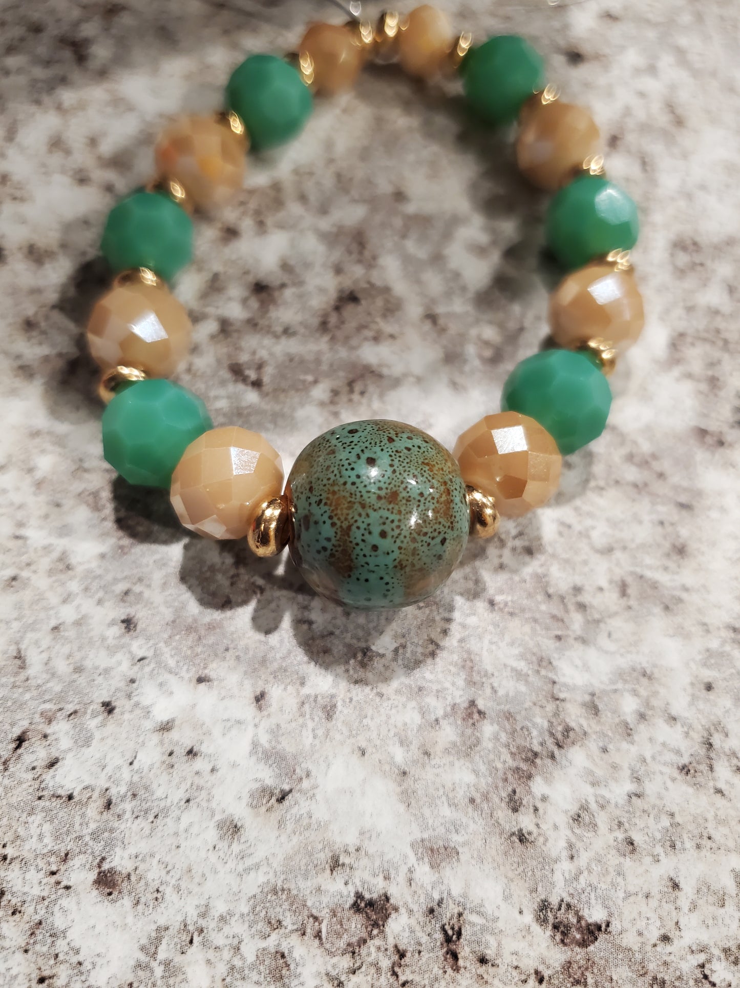 Handmade multi color bead bracelet