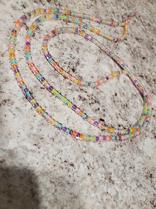 Bright multi color waistbead