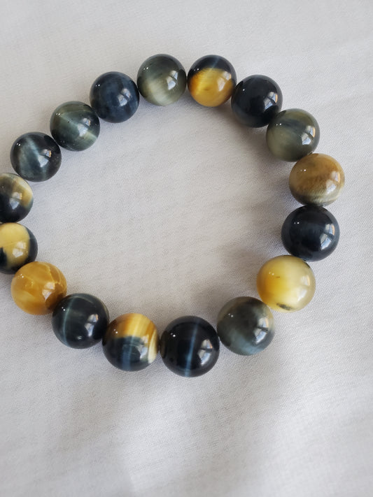 Blue and Yellow Tigers Eye Bracelet