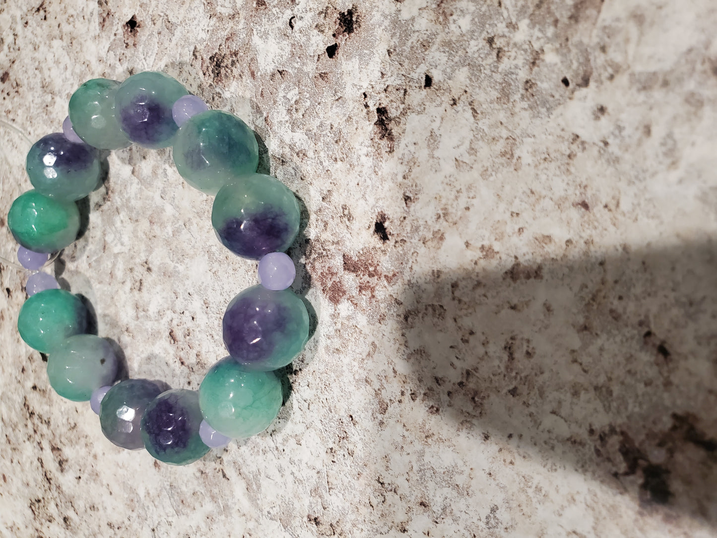 Fire Agate gemstone bead bracelet