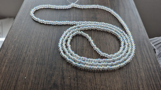 Clear Tie-On permanent waistbead