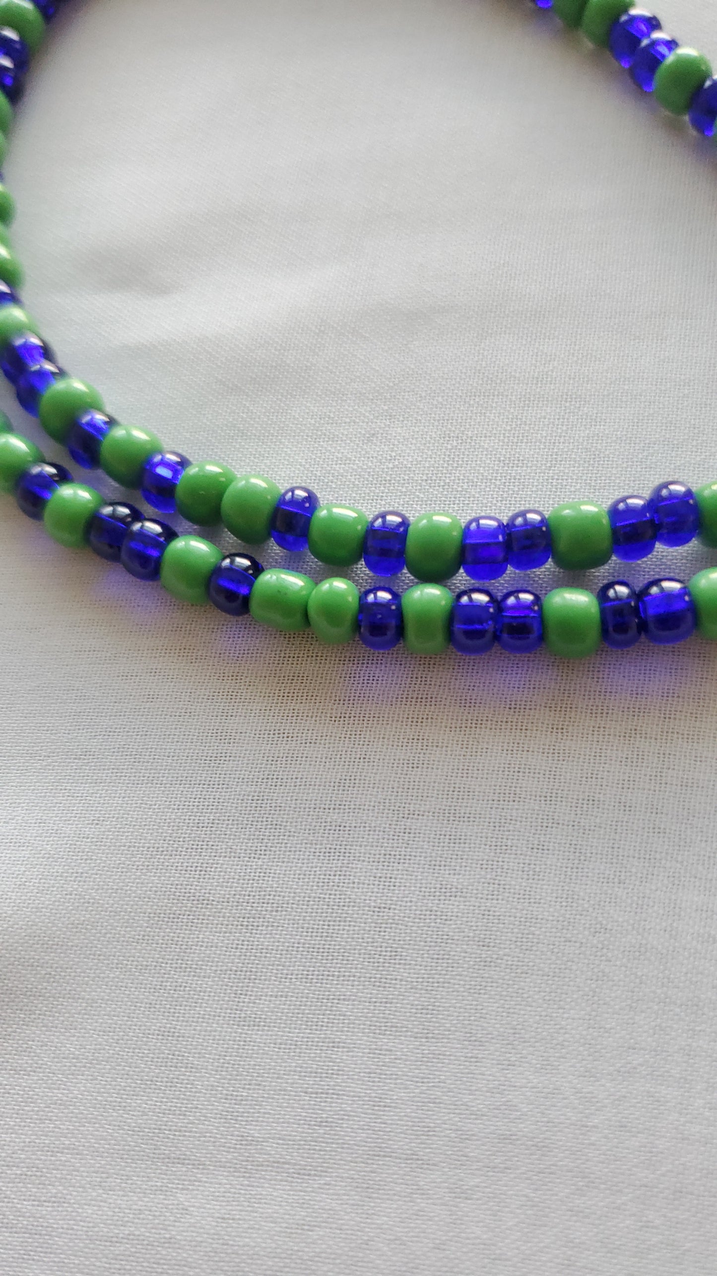 Green and Blue Multicolor Waistbead for Women
