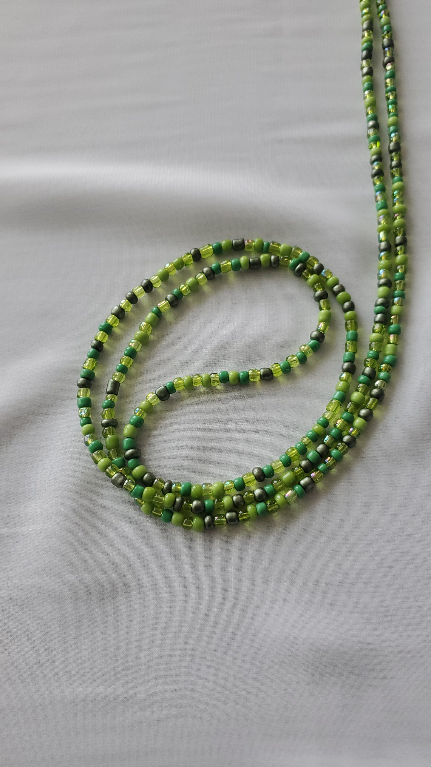 Multi green waistbead