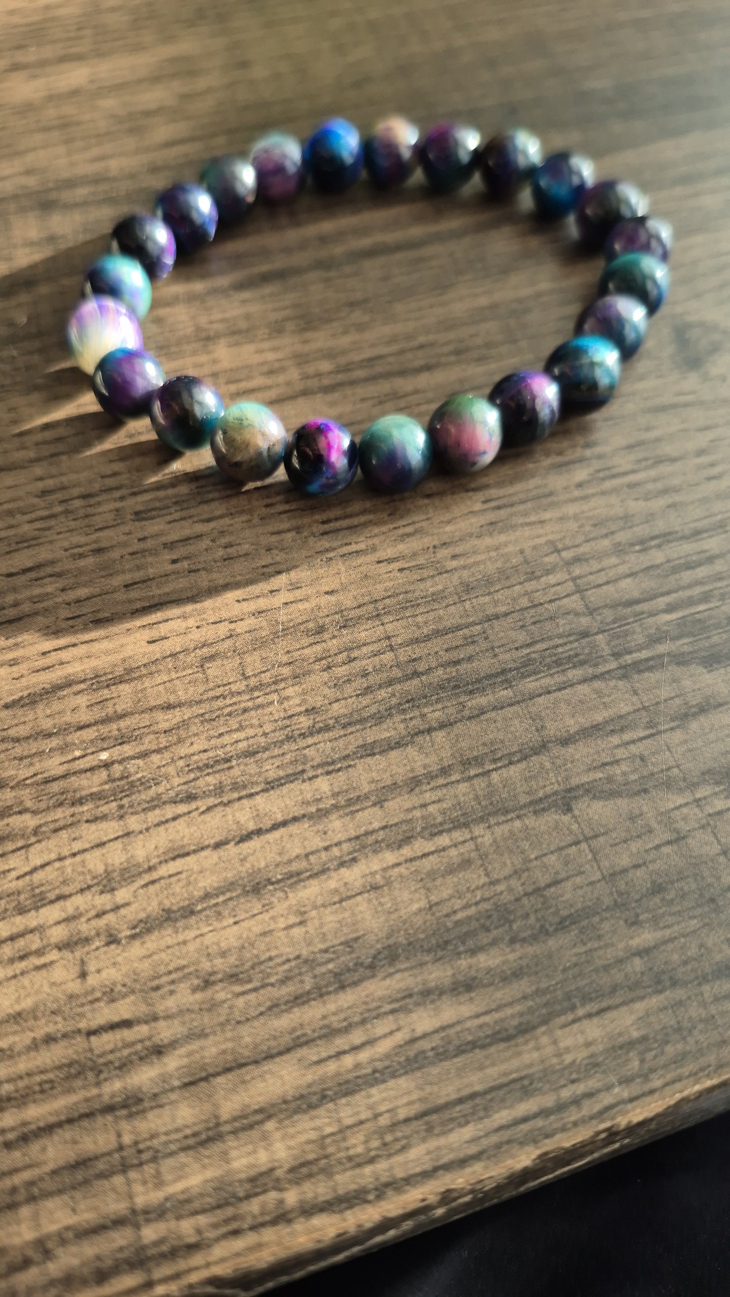 Blue Galaxy Tiger's Eye Bracelet For Women Handcrafted
