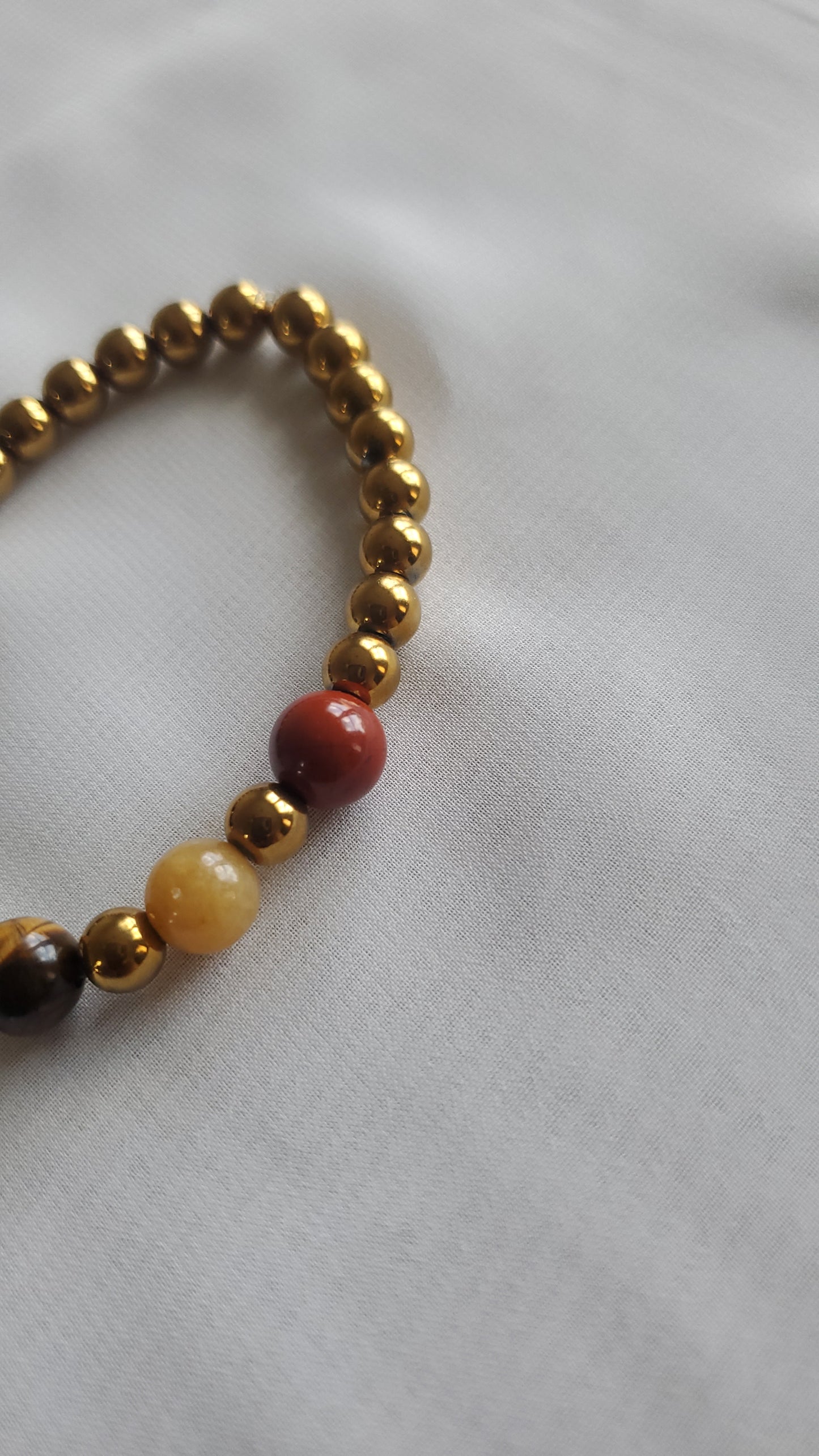 Multi Color Energy Stone with Hematite Beaded Bracelet for Women - Handcrafted and Unique