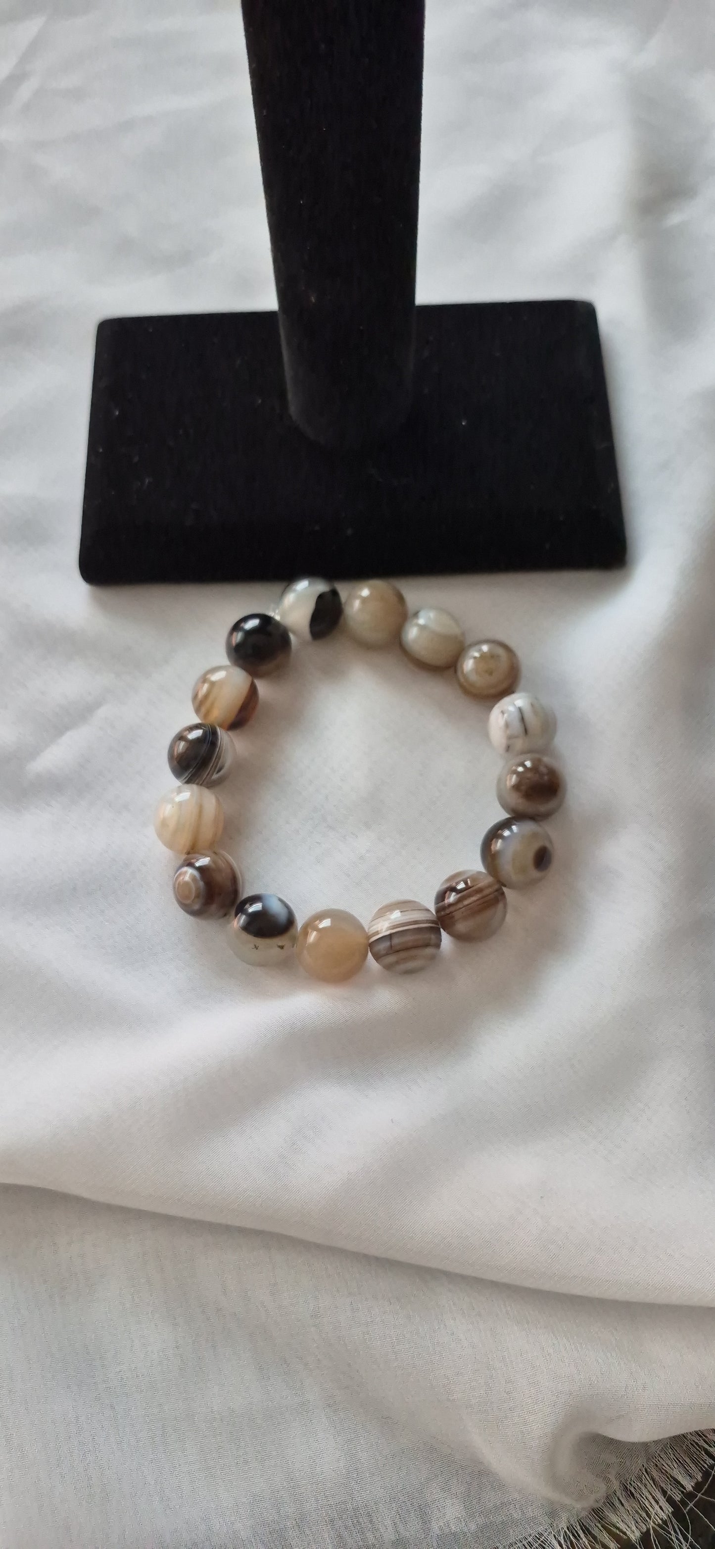 Mens Coconut agate bracelet