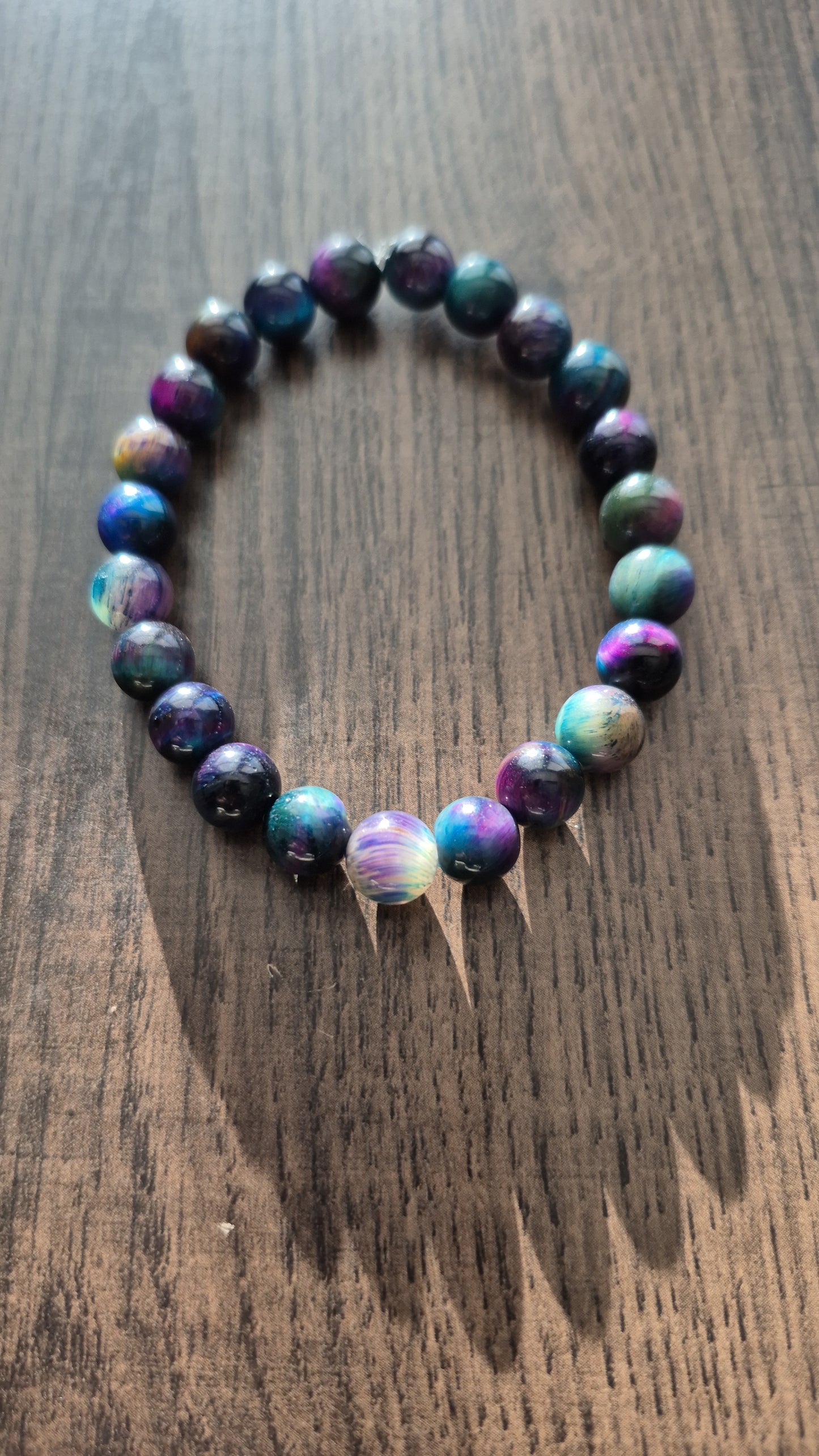 Blue Galaxy Tiger's Eye Bracelet For Women Handcrafted