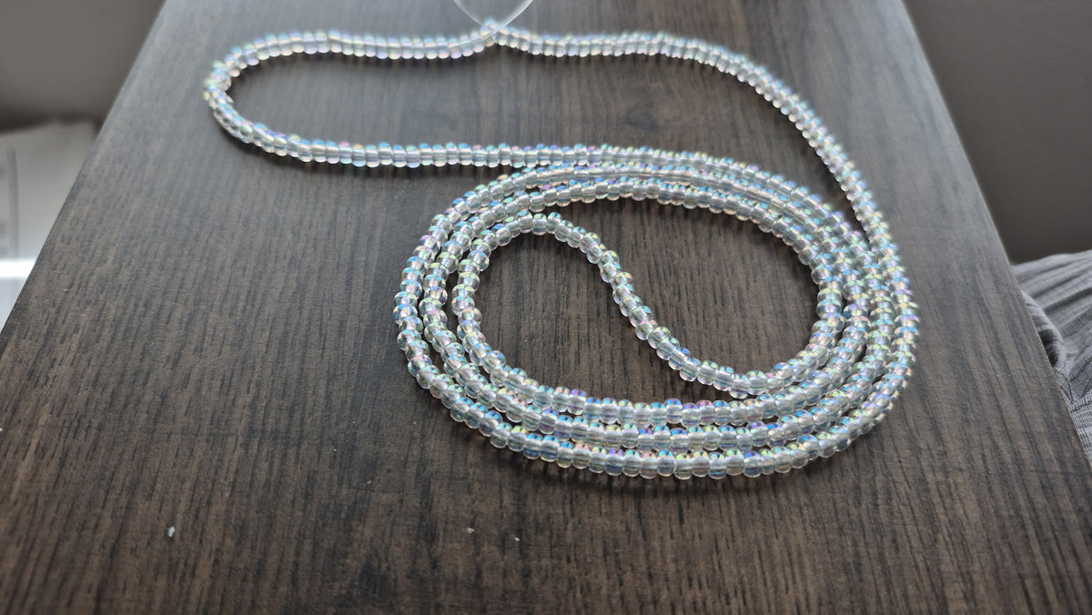 Clear Tie-On permanent waistbead