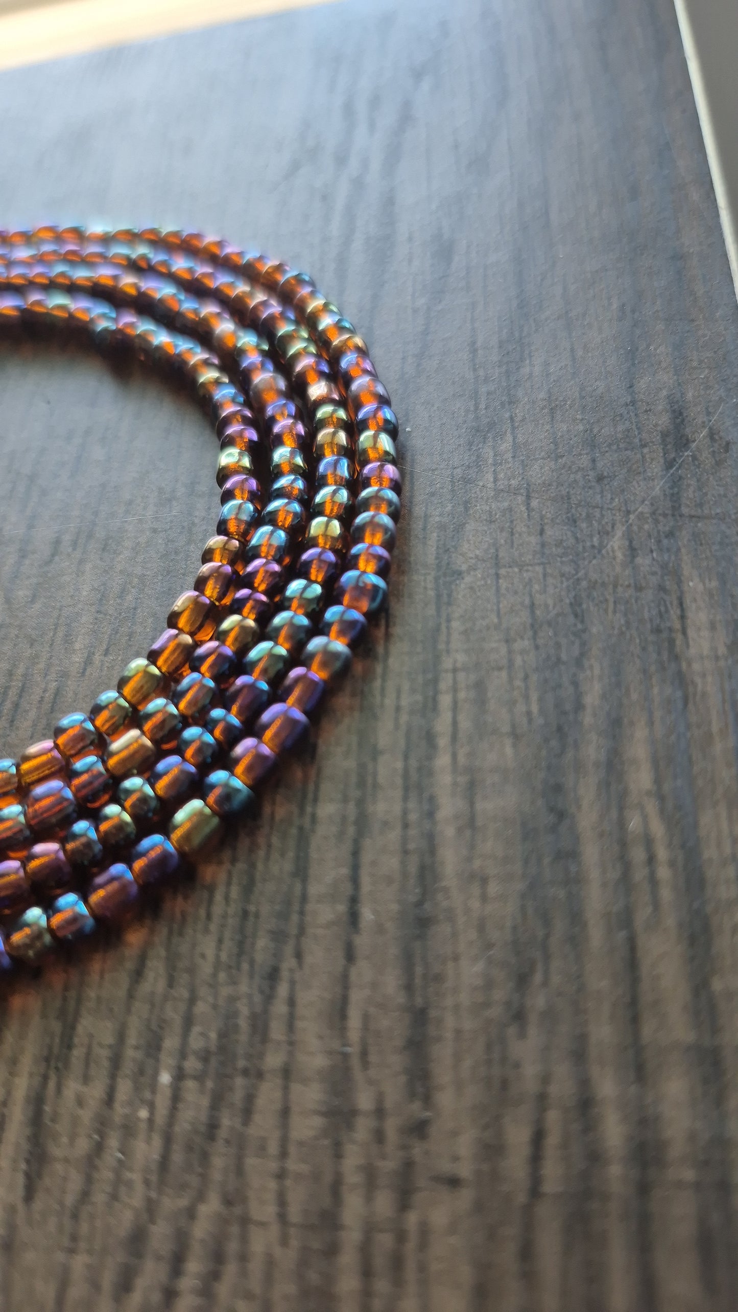 Autumn Aura tie-on waistbead