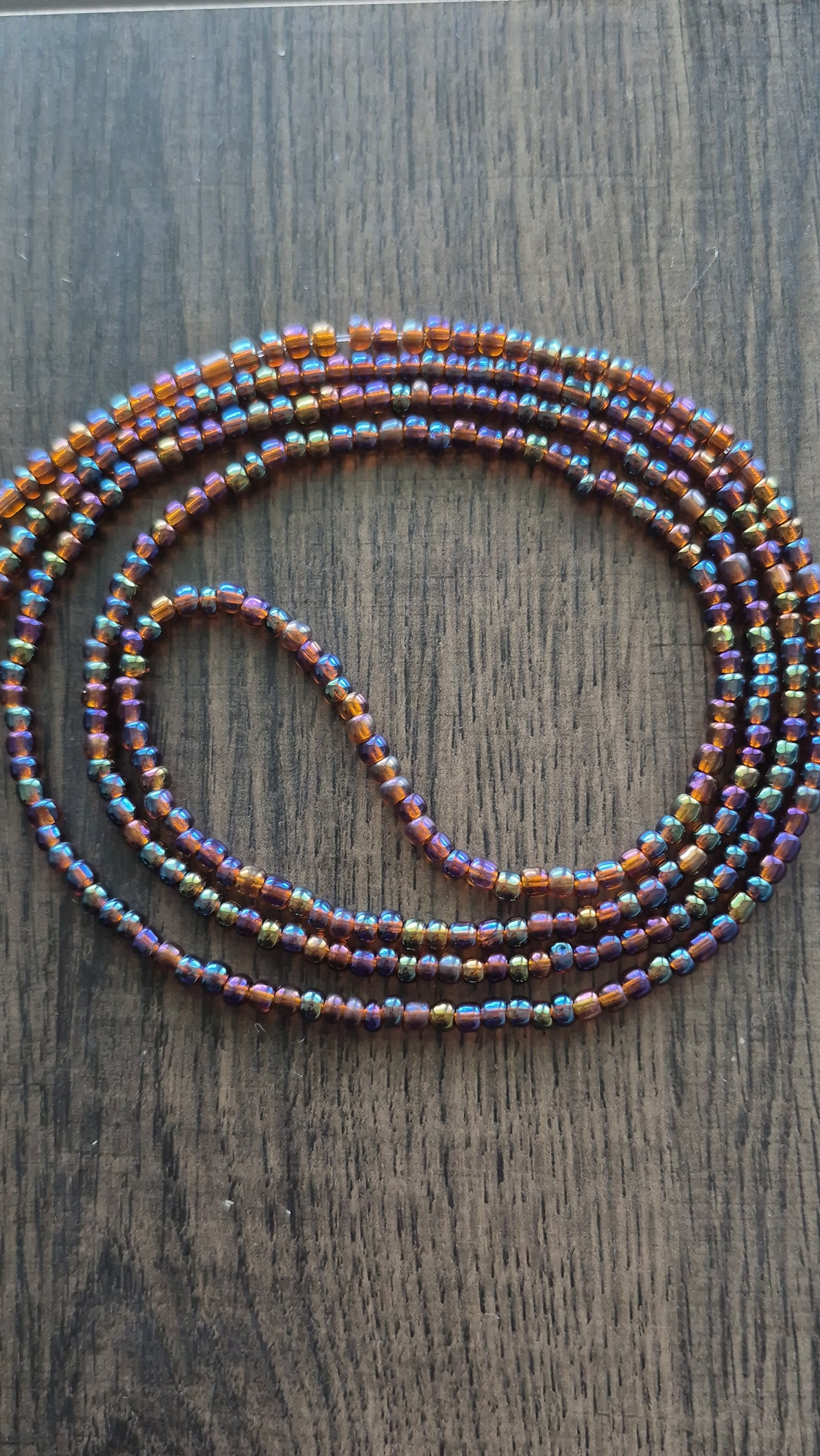 Autumn Aura tie-on waistbead