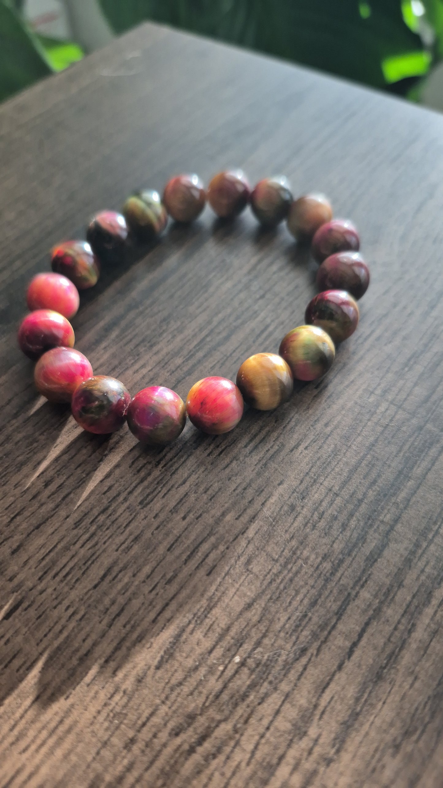 Red Galaxy Tiger's Eye Bracelet For Women Handcrafted