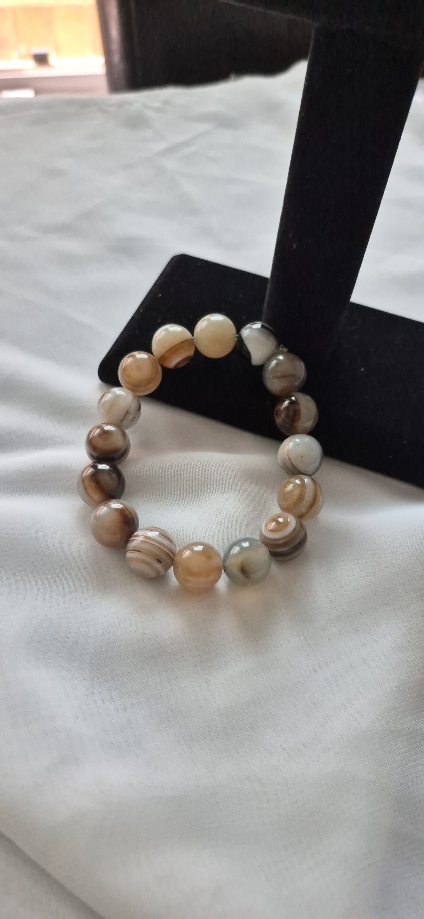 Mens Coconut agate bracelet