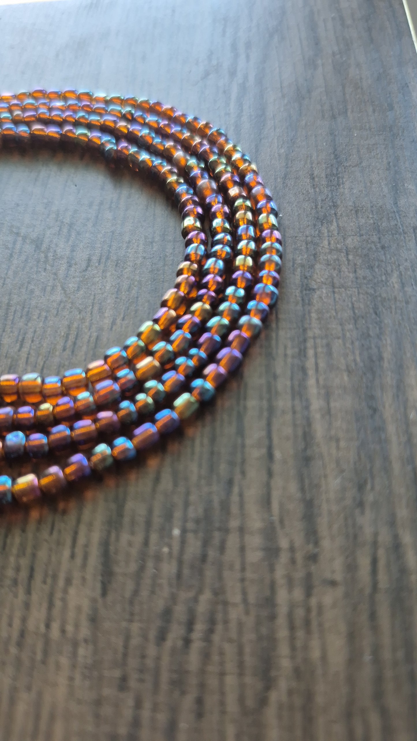 Autumn Aura tie-on waistbead