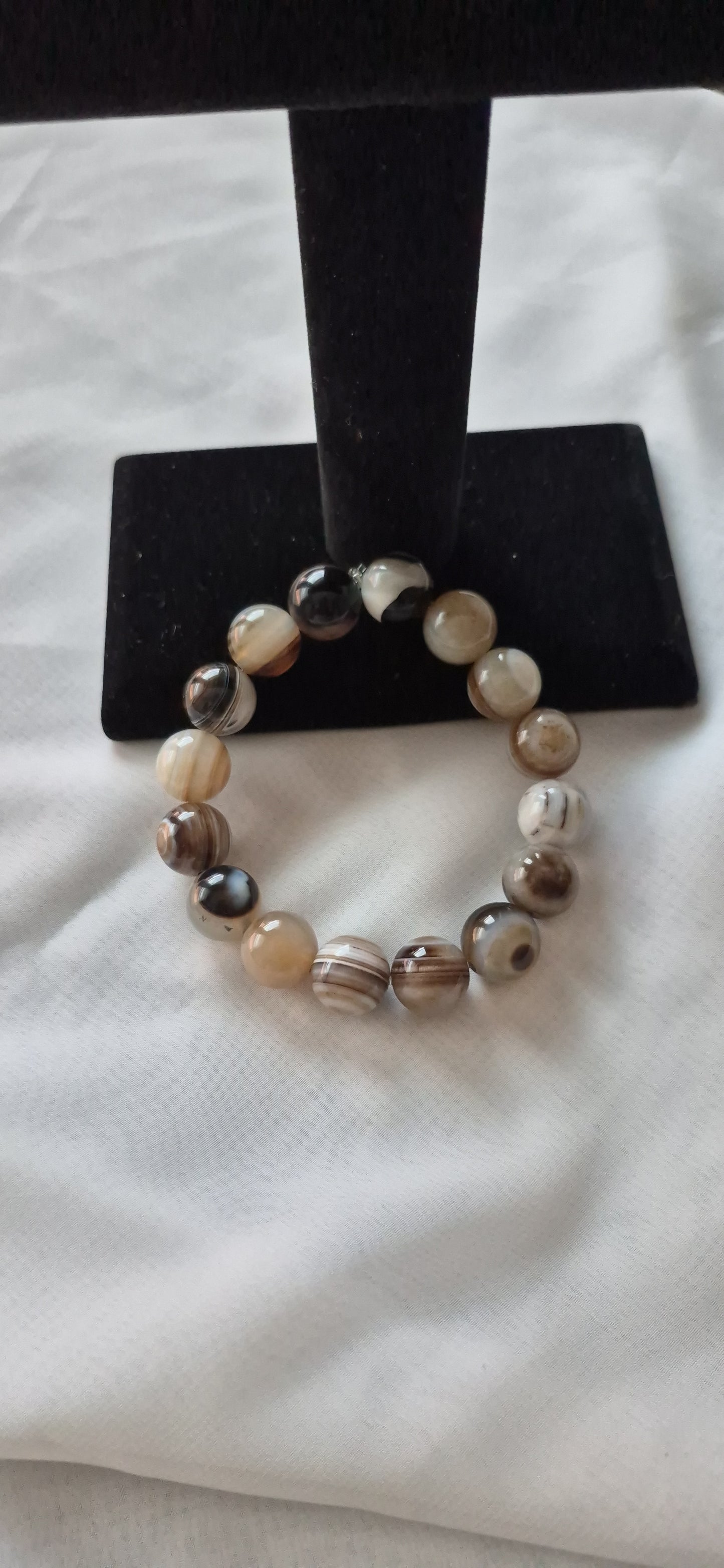Mens Coconut agate bracelet