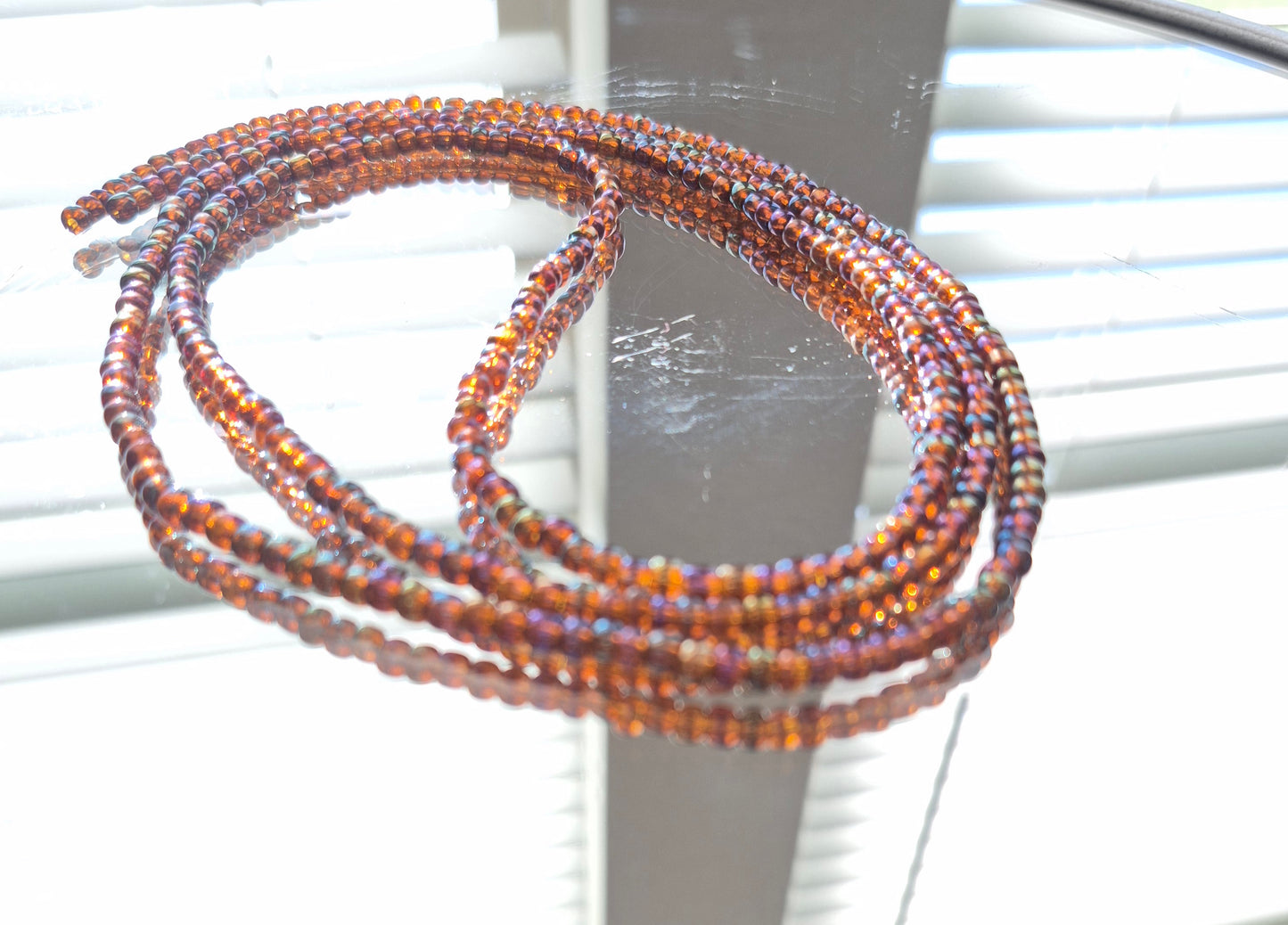Autumn Aura tie-on waistbead