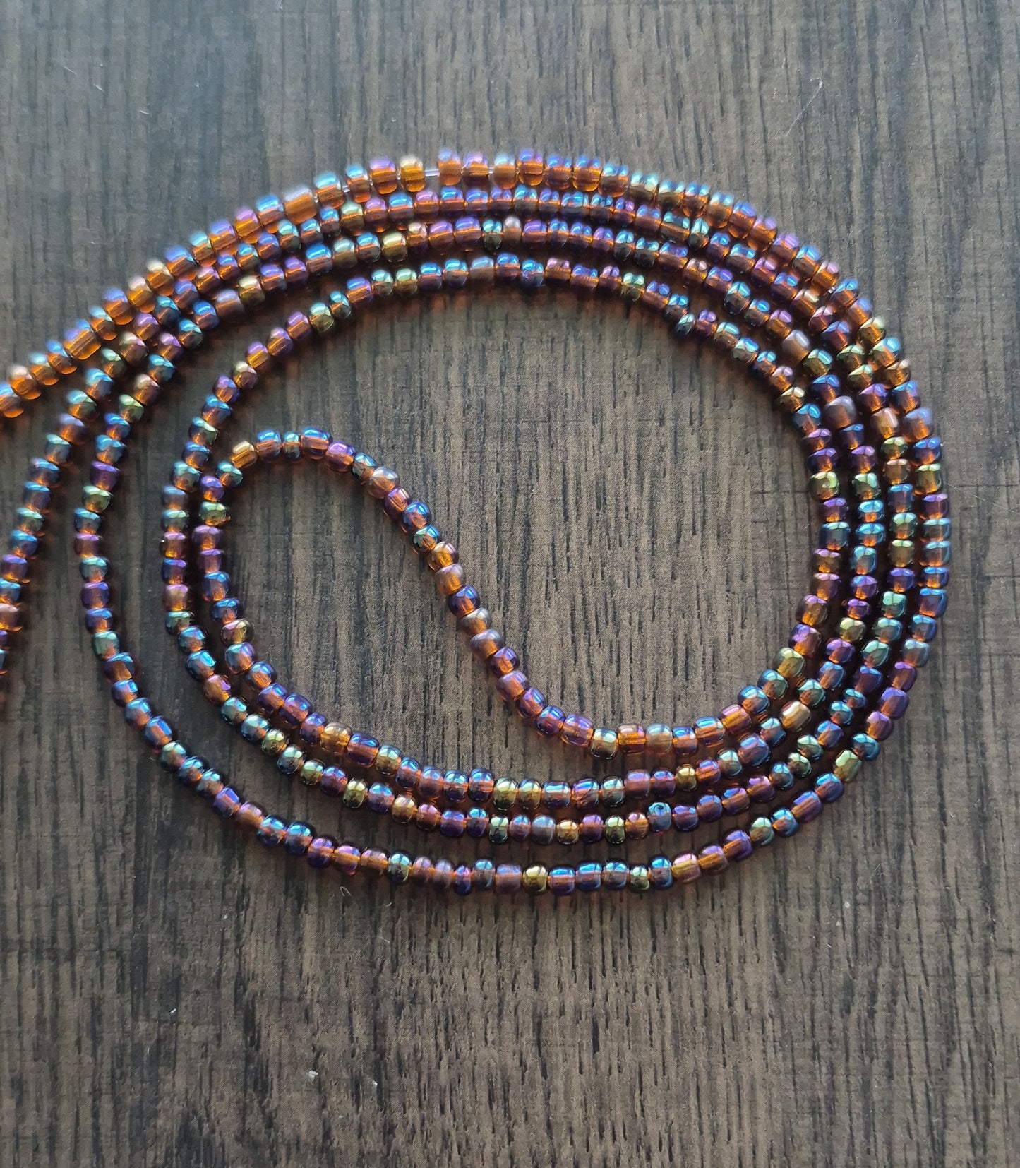 Autumn Aura tie-on waistbead