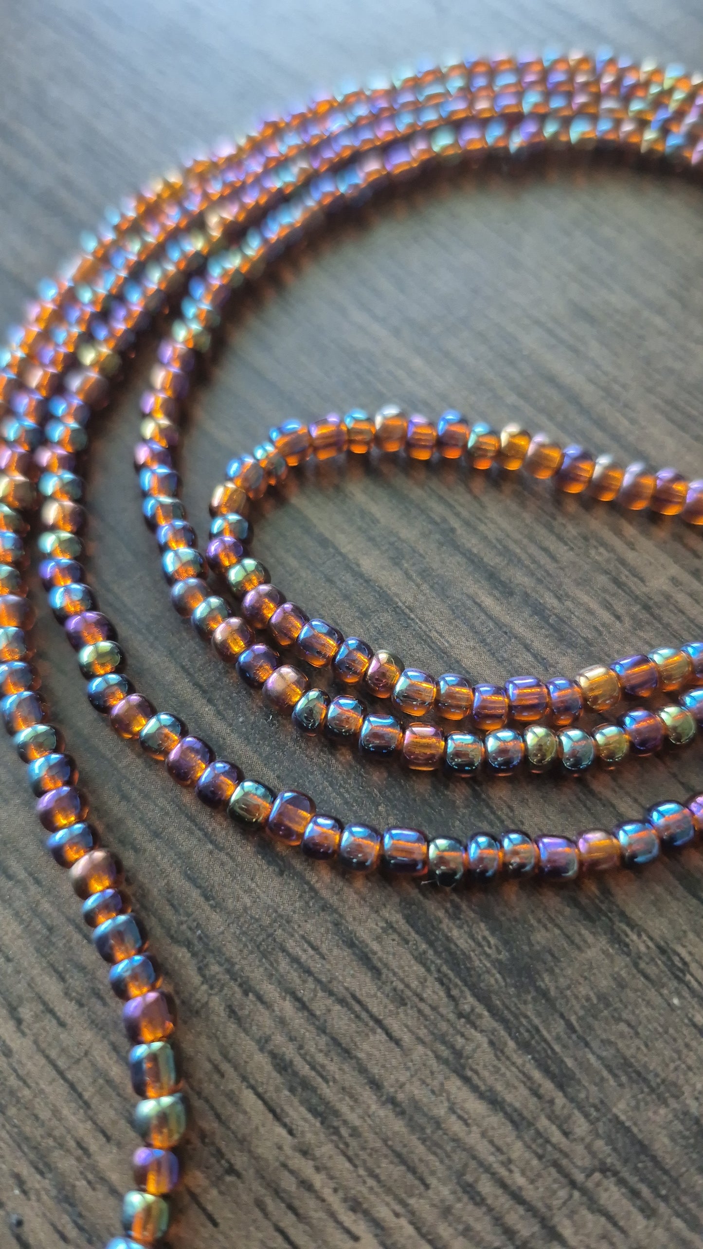 Autumn Aura tie-on waistbead