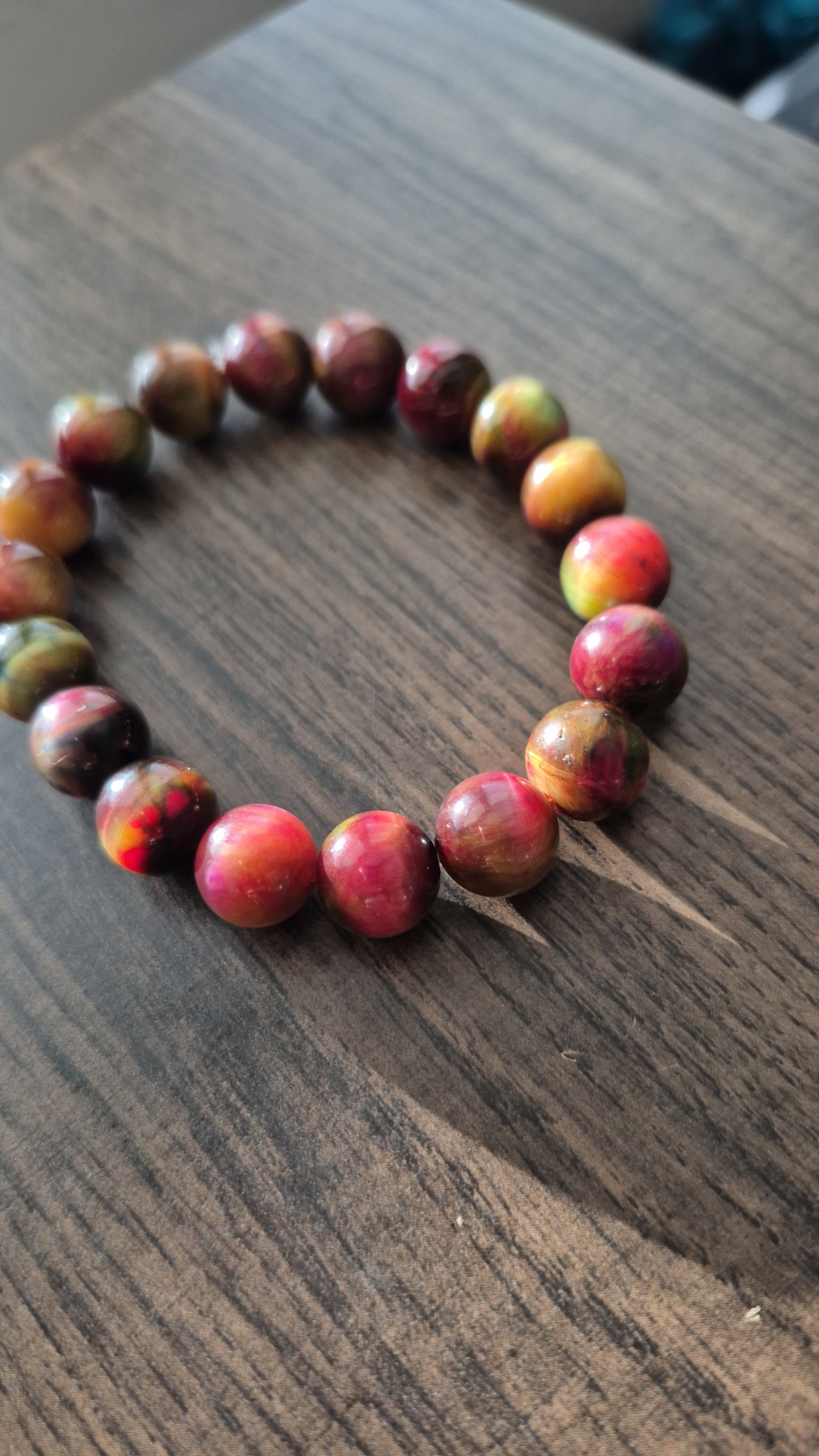 Red Galaxy Tiger's Eye Bracelet For Women Handcrafted