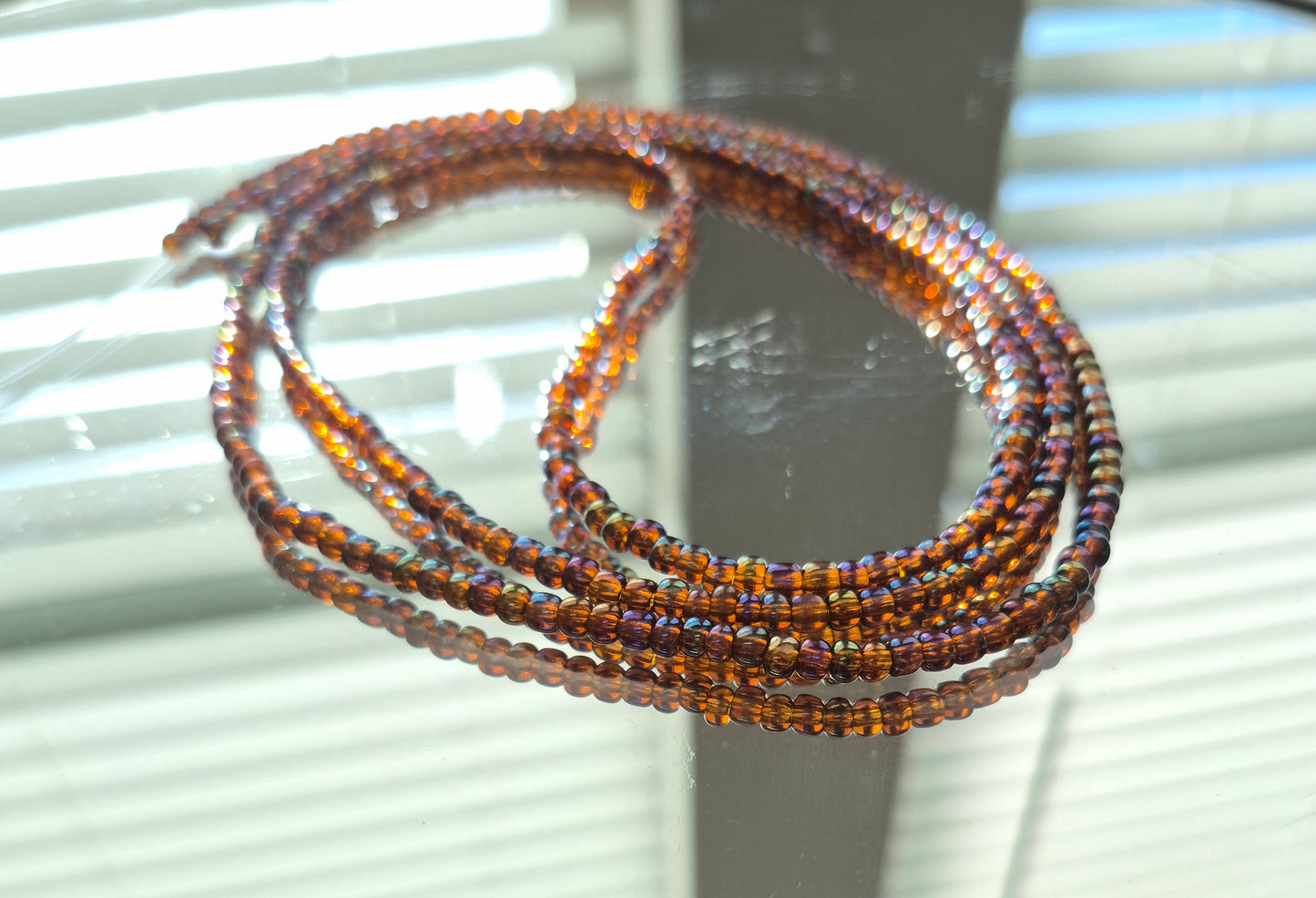 Autumn Aura tie-on waistbead