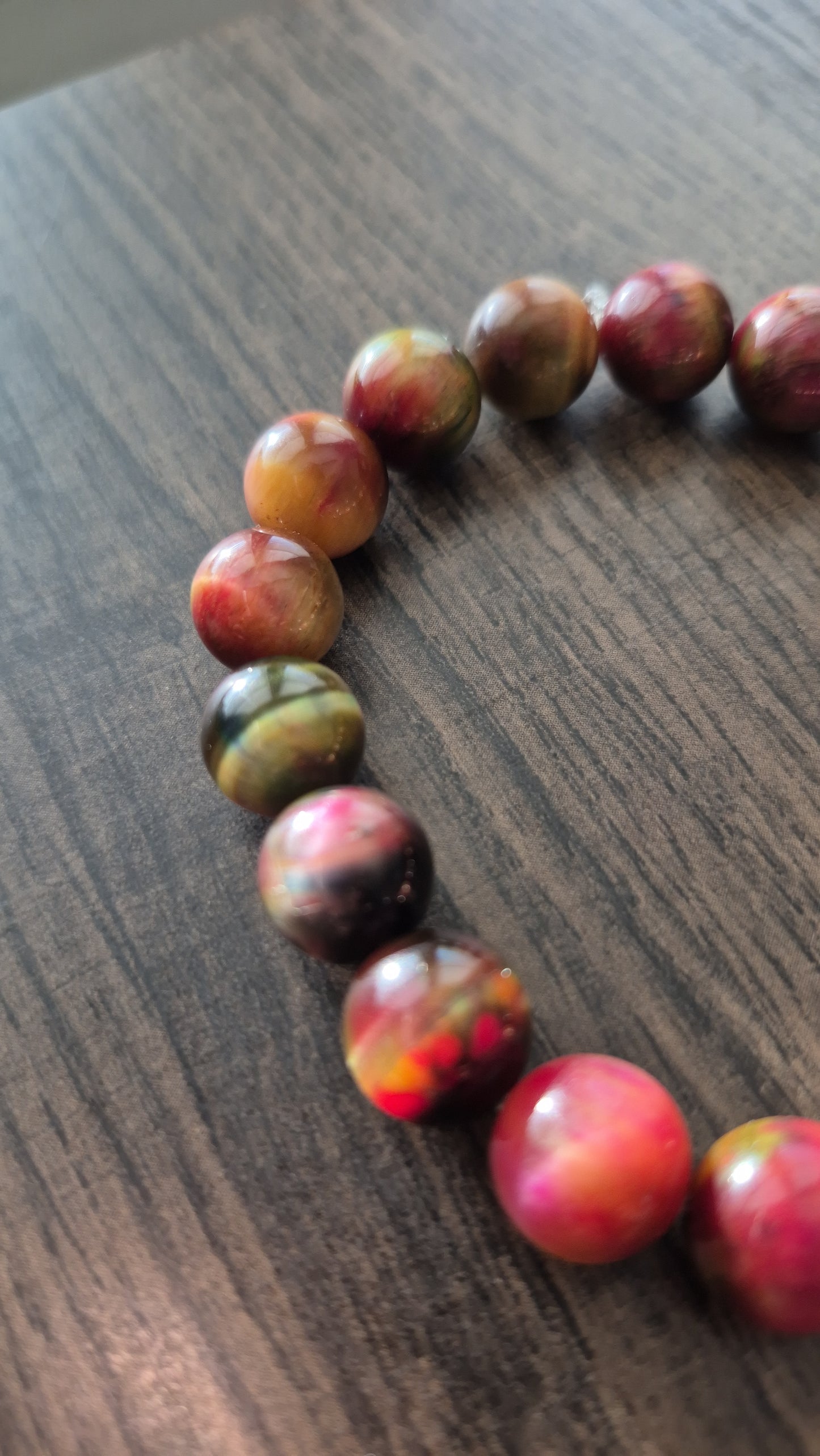Red Galaxy Tiger's Eye Bracelet For Women Handcrafted