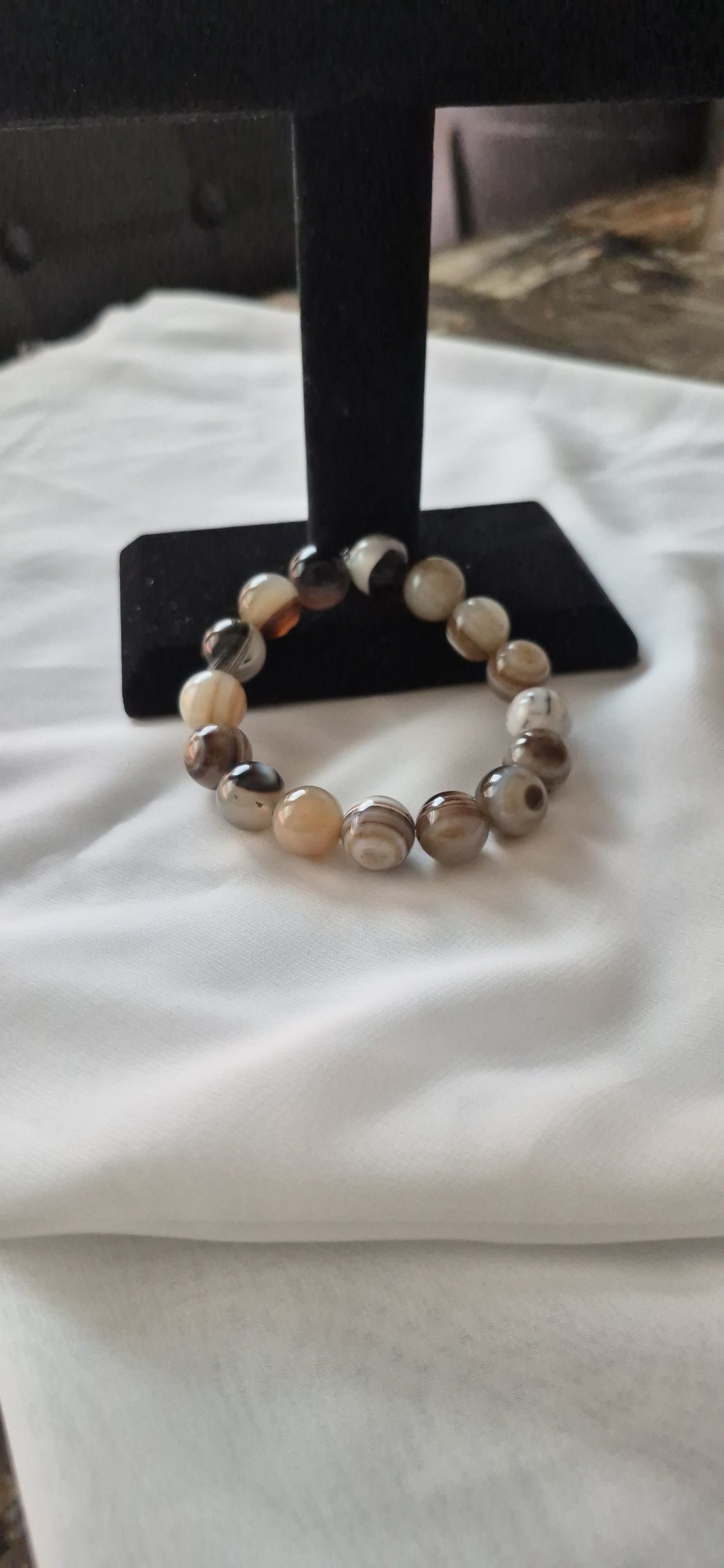 Mens Coconut agate bracelet