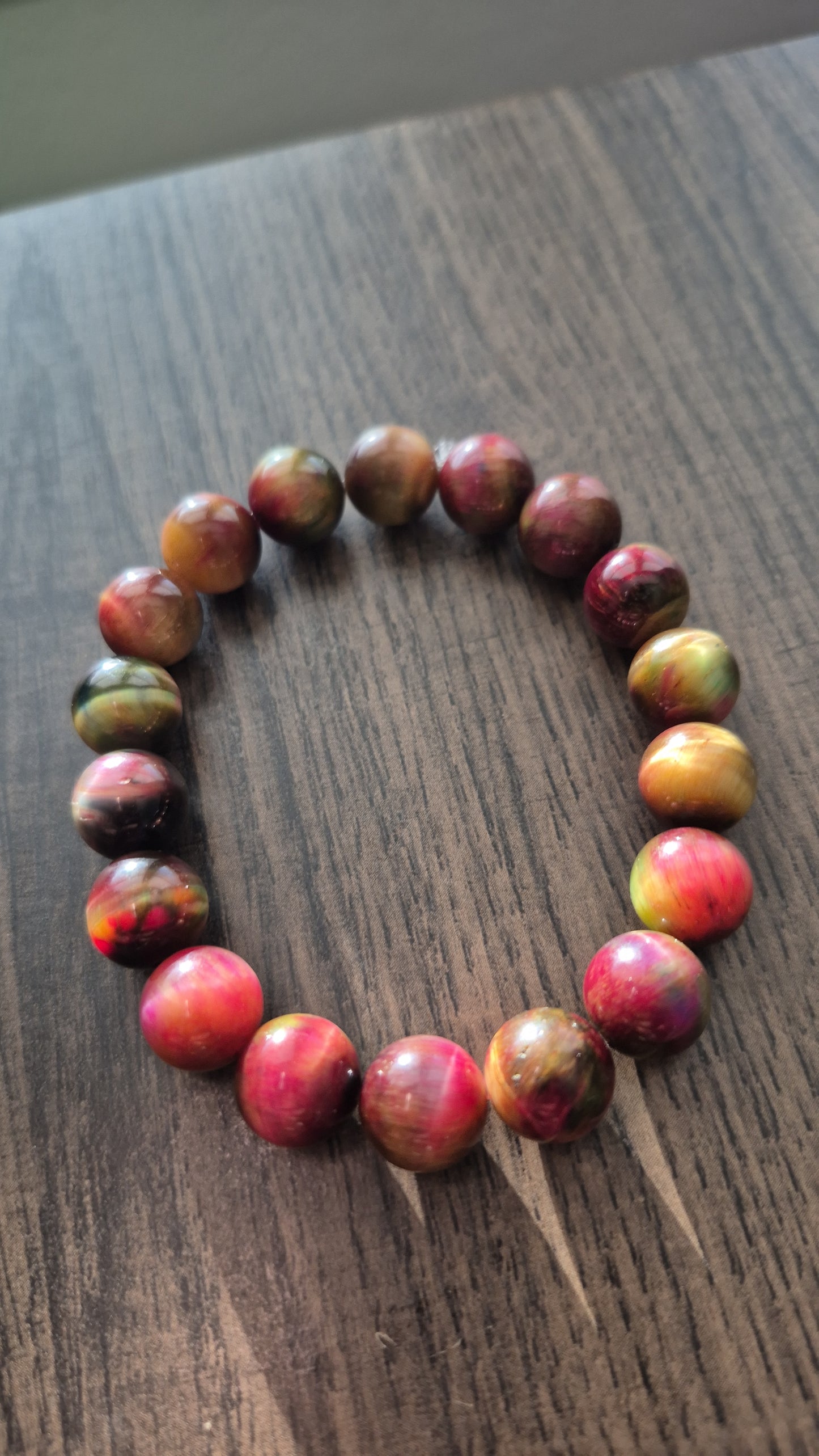 Red Galaxy Tiger's Eye Bracelet For Women Handcrafted